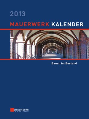 cover image of Mauerwerk-Kalender 2013